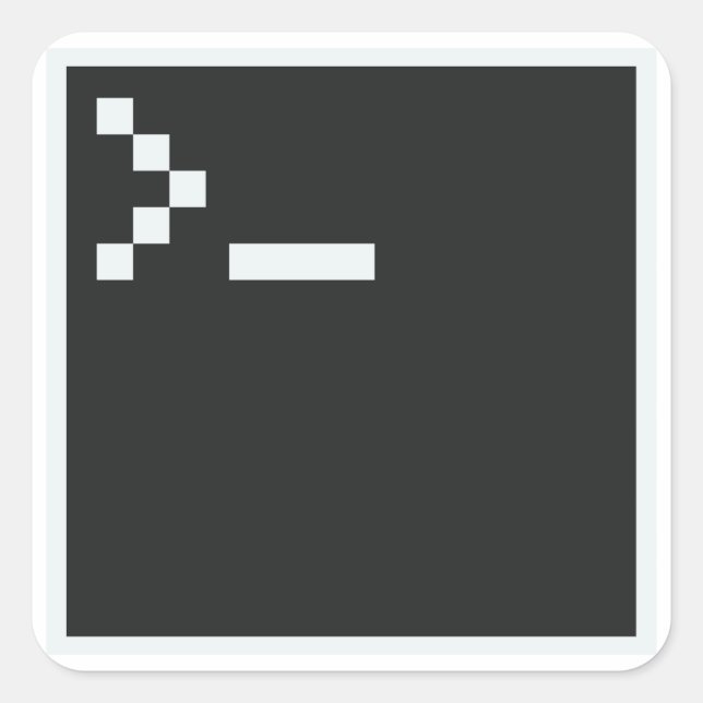 Sticker Carré Coque Pixel (Devant)