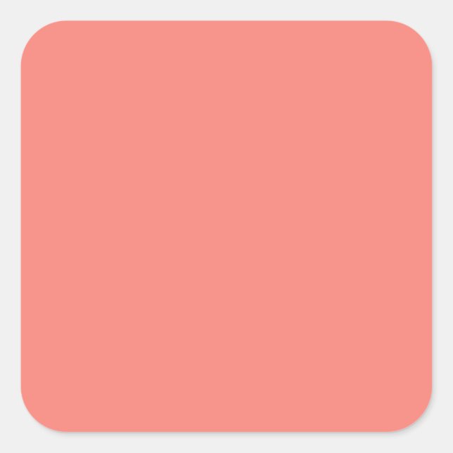 Sticker Carré Corail rose grand (Devant)