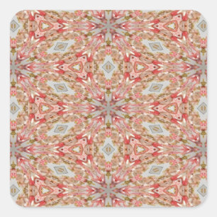 Sticker Carré Coral Kaleidoscope