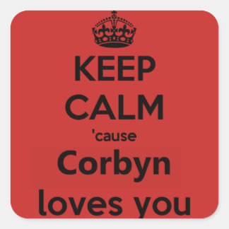 Sticker Carré Corbyn vous aime