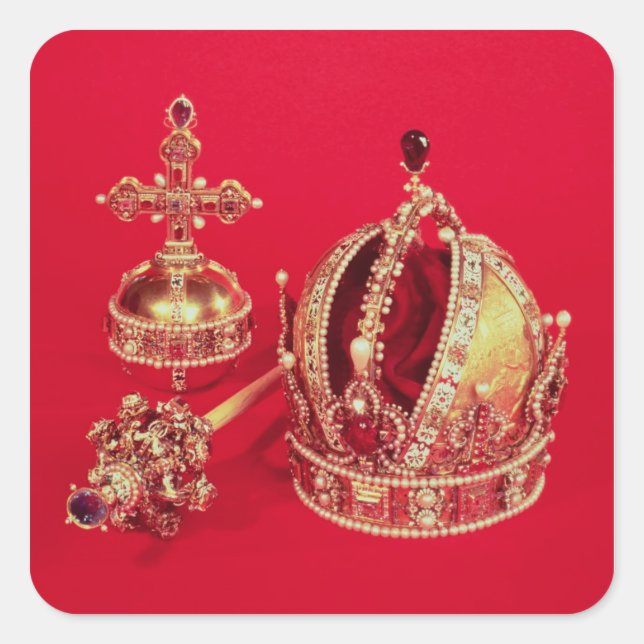 Sticker Carré Coronation Regalia de Rudolph II (Devant)