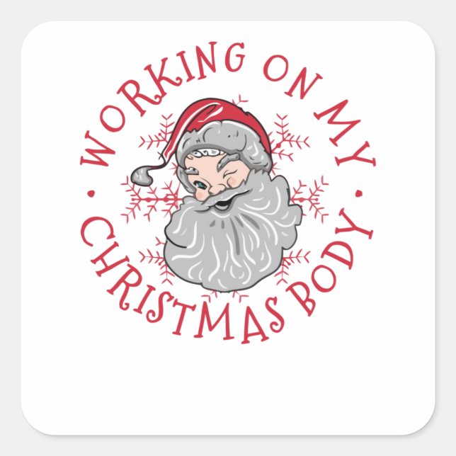 Sticker Carré Corps de Noël (Devant)