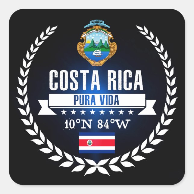 Sticker Carré Costa Rica (Devant)