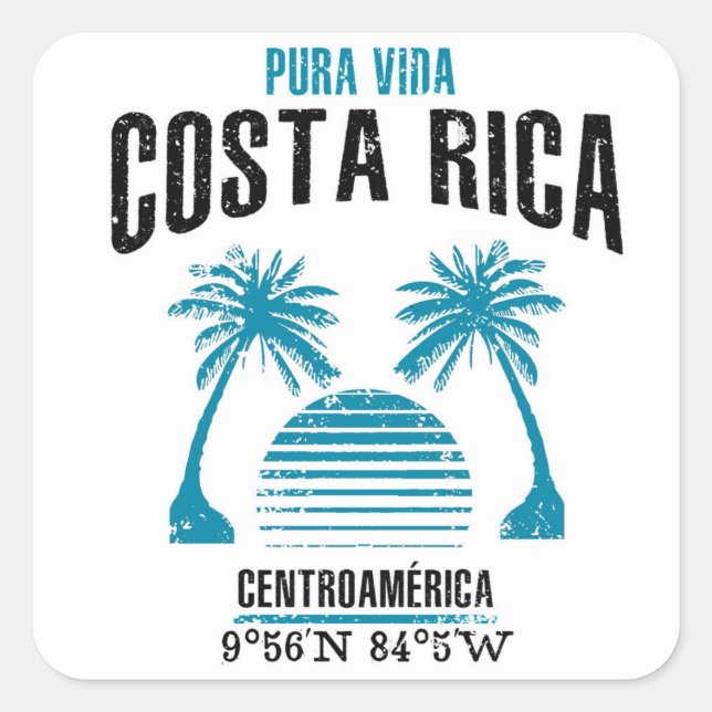 Sticker Carré Costa Rica (Devant)