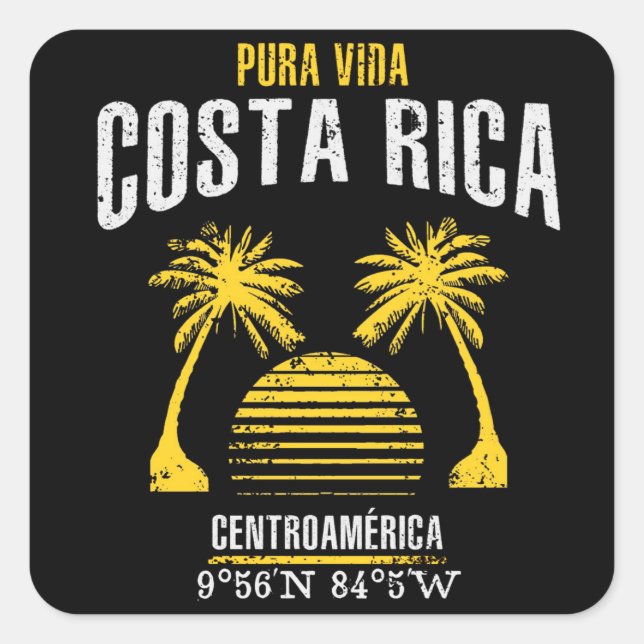 Sticker Carré Costa Rica (Devant)