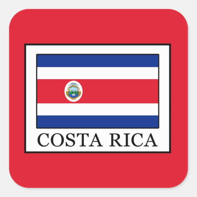 Sticker Carré Costa Rica (Devant)