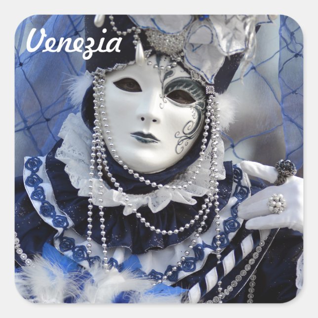 Sticker Carré Costume bleu (Devant)