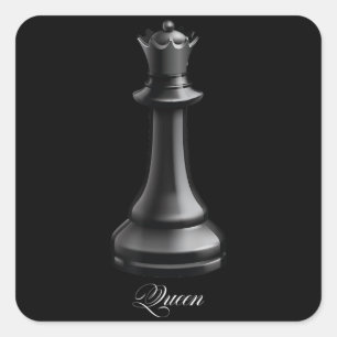 Sticker Carré Costume Chess Lover