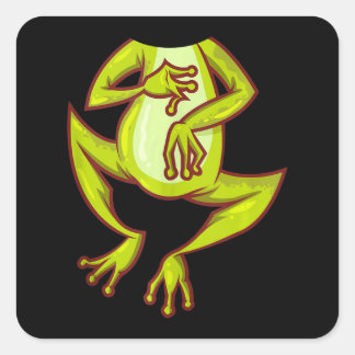 Sticker Carré Costume de grenouille Halloween facile Cosplay Der