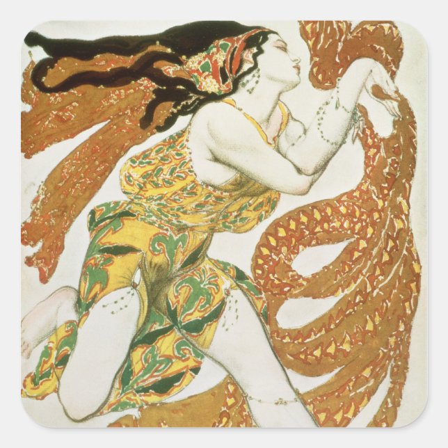 Sticker Carré Costume design for a bacchante in Narcisse (Devant)