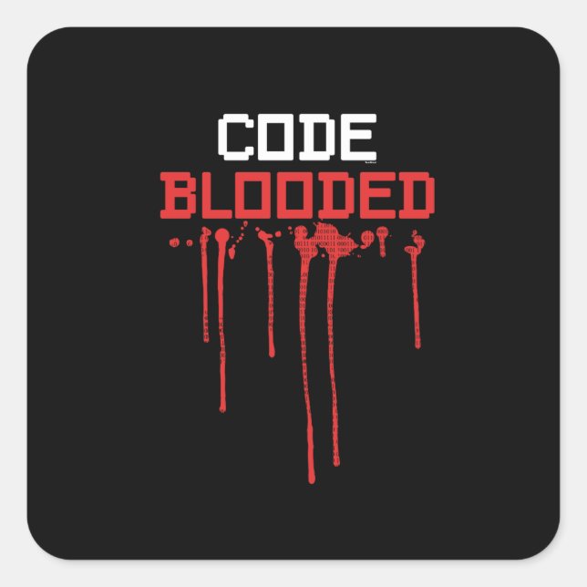 Sticker Carré Costume d'Halloween nerd (Devant)