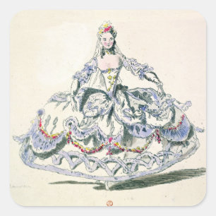 Sticker Carré Costume d'opéra, de la collection Menus Plaisirs,