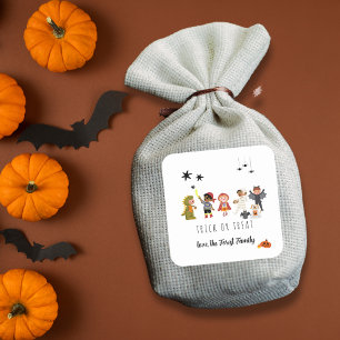 Sticker Carré Costume enfant mignon Halloween Stick de la partie