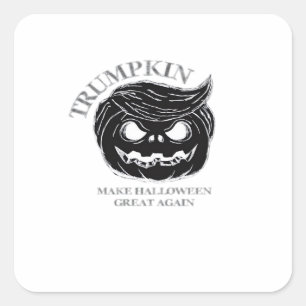 Sticker Carré Costume Halloween Trumpkin drôle & mignon Hallowee