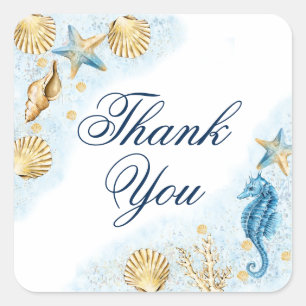 Sticker Carré Côté Chic   Merci Moderne Récif de Corail