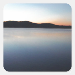 Sticker Carré Coucher de soleil sur le lac Arrowhead