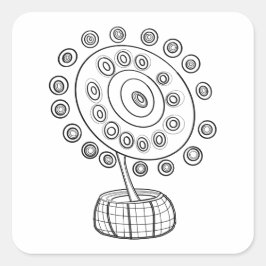 STICKER CARRÉ COULER MOI COSMIC BOUQUET