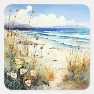 Sticker Carré Couleur d'eau Ocean Seascape
