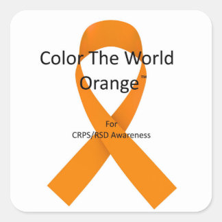 Sticker Carré Couleur Le monde Orange™ pour les centres de sensi