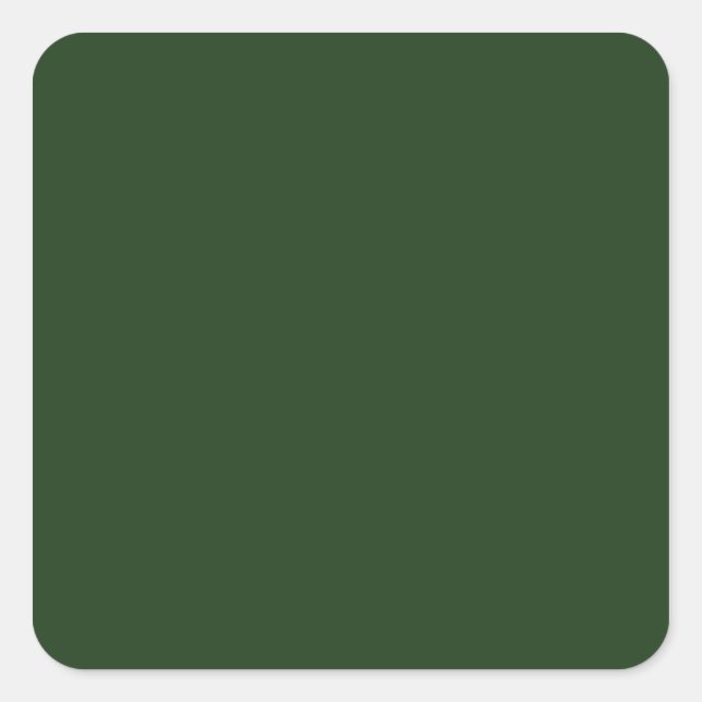 Sticker Carré Couleur solide d'olive verte blanche (Devant)