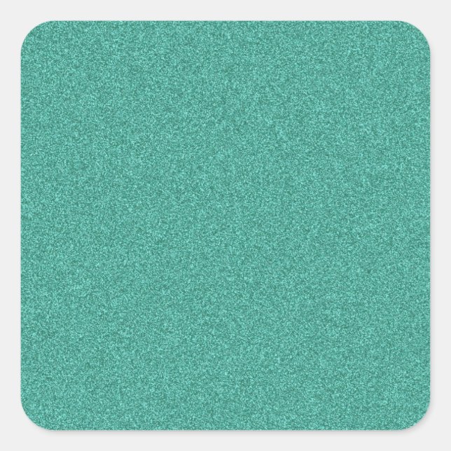 Sticker Carré Couleur verte Personnalisé Modèle blanc élégant (Devant)