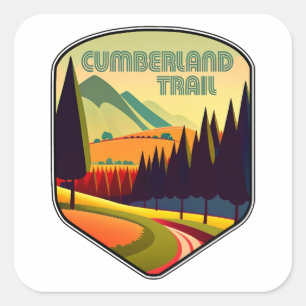 Sticker Carré Couleurs du sentier Cumberland Tennessee