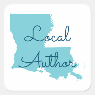 Sticker Carré Couleurs personnalisées Louisiana Auteur local