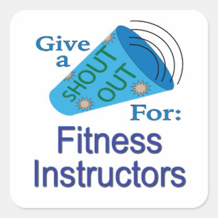 Sticker Carré Coup de chapeau aux instructeurs de fitness