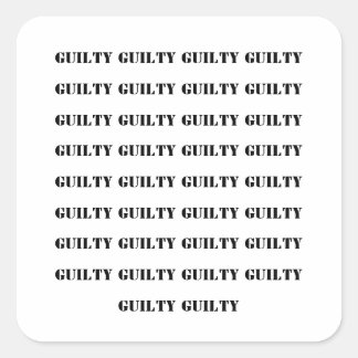 STICKER CARRÉ COUPABLE SUR 34 CHIFFRES