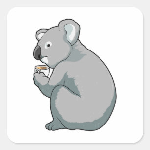 Sticker Carré Coupe Koala