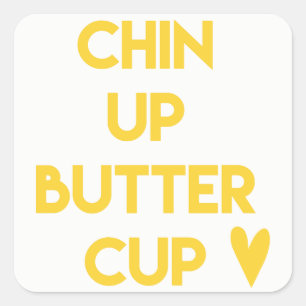 Sticker Carré Coupe papillon  Motivation amusante