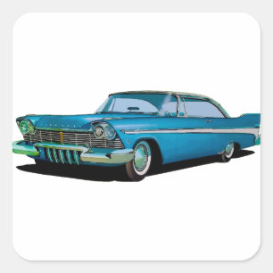 Sticker Carré Coupe sportive Plymouth Belvedere 1957