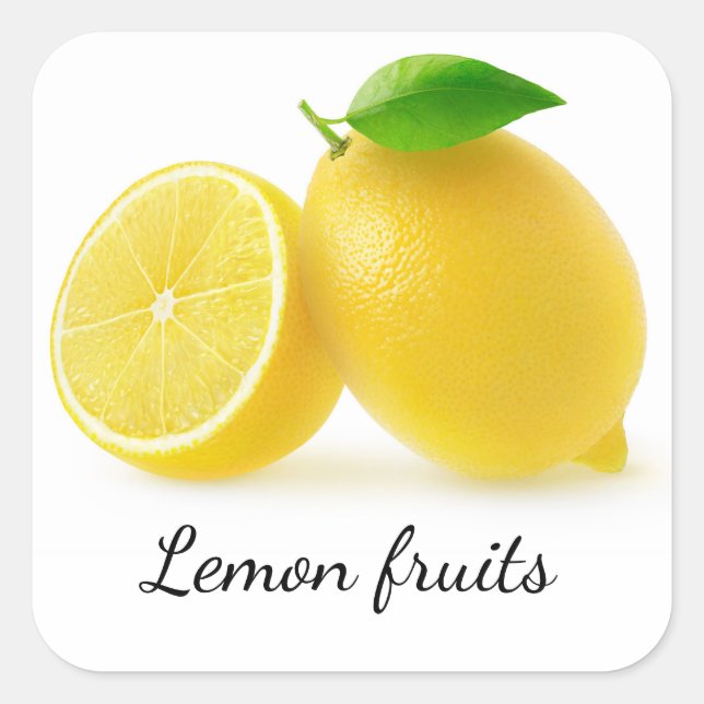 Sticker Carré Couper les citrons (Devant)