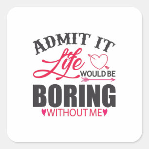 Sticker Carré Couple Art Admet It Life