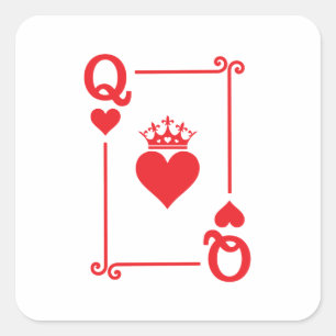 Sticker Carré Couples jumelés Costume d'Halloween Reine des Coeu