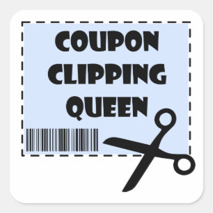 Sticker Carré Coupon Coupon Coupon Coupon, reine Dit