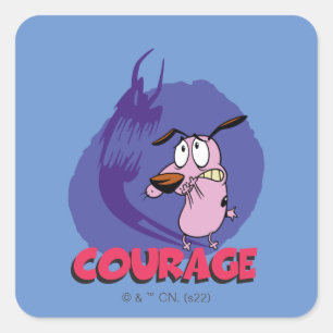 Sticker Carré Courage the Cowardly Dog   Shadow Graphic