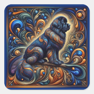 Sticker Carré Courants cosmiques Newfie
