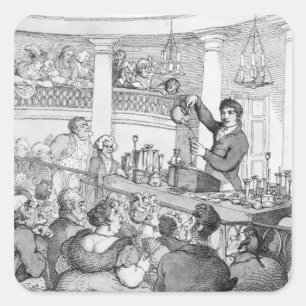 Sticker Carré Cours de chimie, c.1809