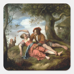 Sticker Carré Courtoisie rustique