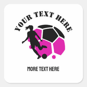 Sticker Carré Coutume Football Fille de football enfant fête d'a