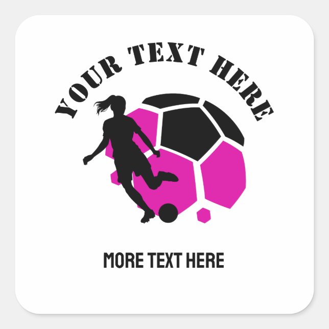 Sticker Carré Coutume Football Fille de football enfant fête d'a (Devant)