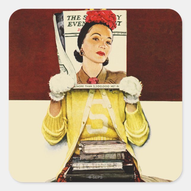 Sticker Carré Cover Girl (Devant)
