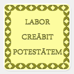 STICKER CARRÉ CREĀBIT DE TRAVAIL POTESTĀTEM