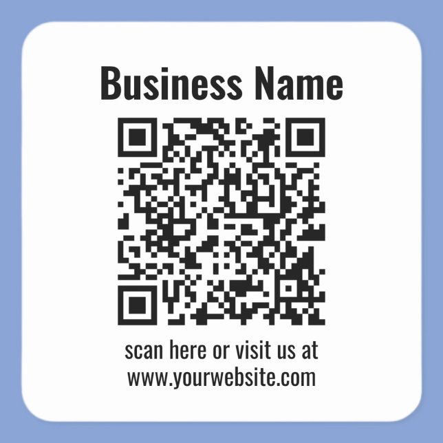 Sticker Carré Create Your Own QR Code | Transperant (Créateur téléchargé)