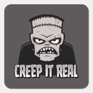 Sticker Carré Création Classique Horreur Réaliste Frankenstein