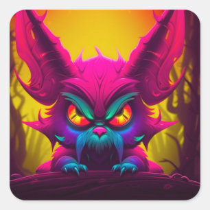 Sticker Carré Créature folle