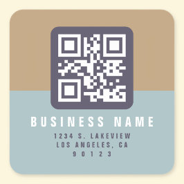 Sticker Carré Créer un code QR analysable | Adresse de retour mo