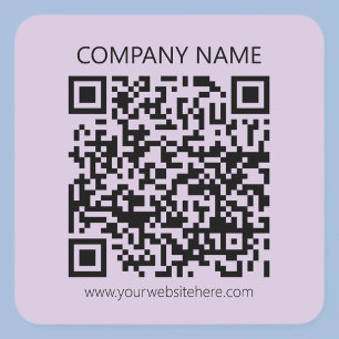 Sticker Carré Créer un code QR   Violet lavande pâle