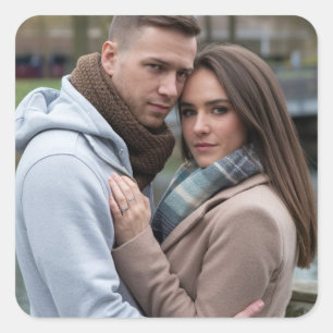 Sticker Carré Créez votre image Couple Parfait
